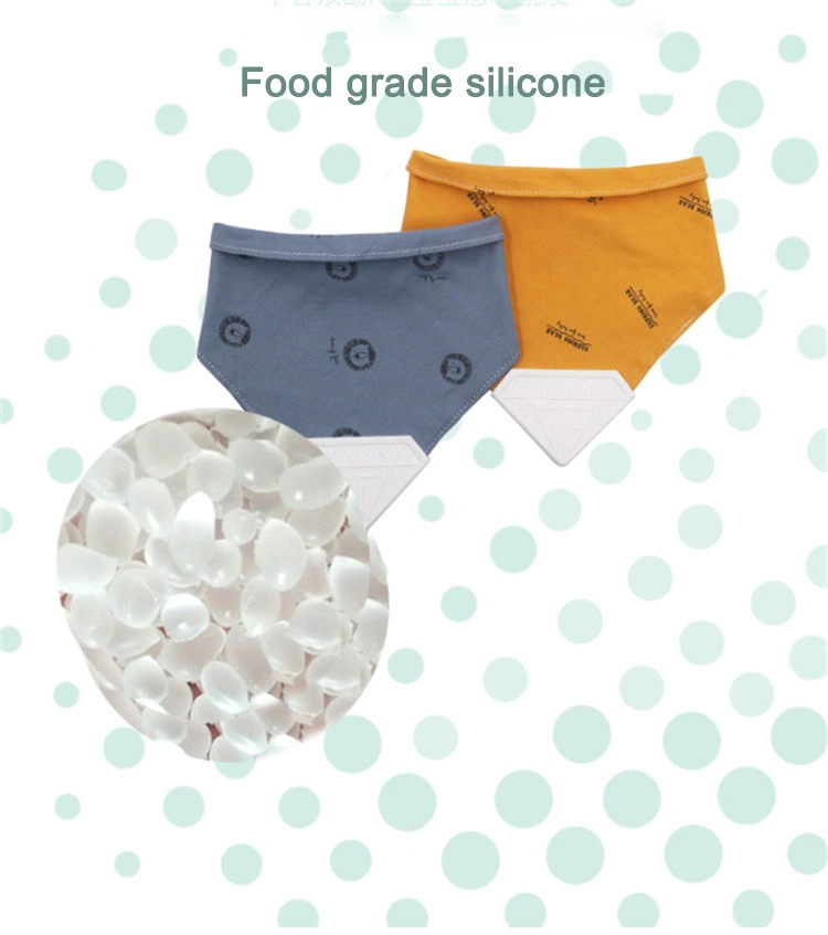 New Style Cute Pattern Cotton Baby Bibs with Silicone Teether